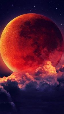 Android Wallpaper Blood Moon