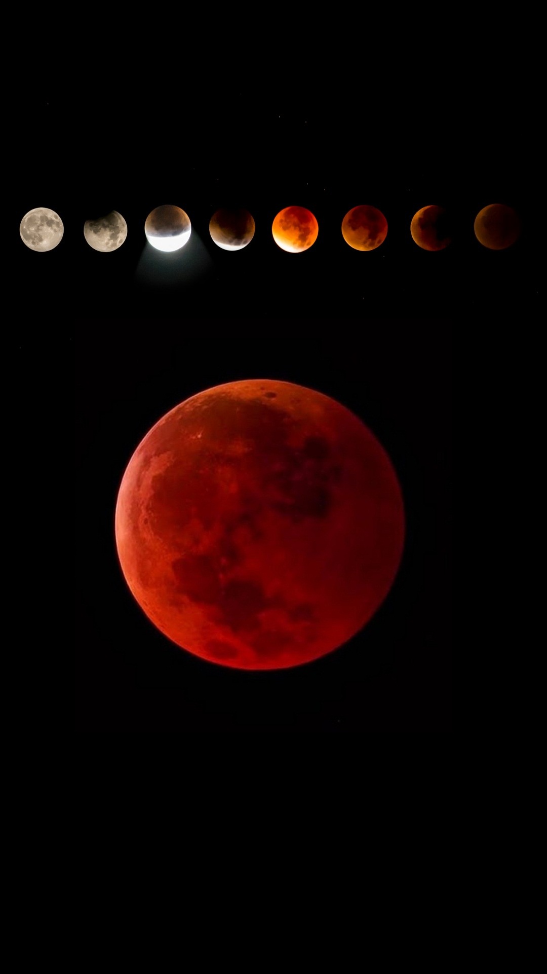 Android Wallpaper Blood Moon Lunar Eclipse with HD resolution 1080x1920