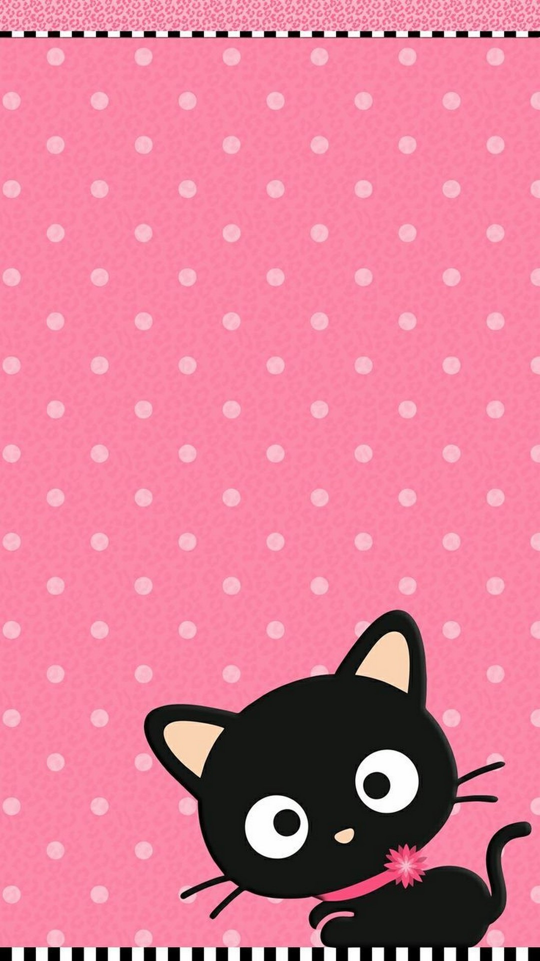 Animated Cat Pink Android Wallpaper