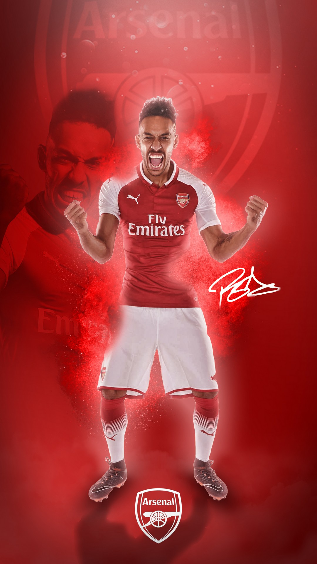 Aubameyang Arsenal Players Android Wallpaper with HD resolution 1080x1920