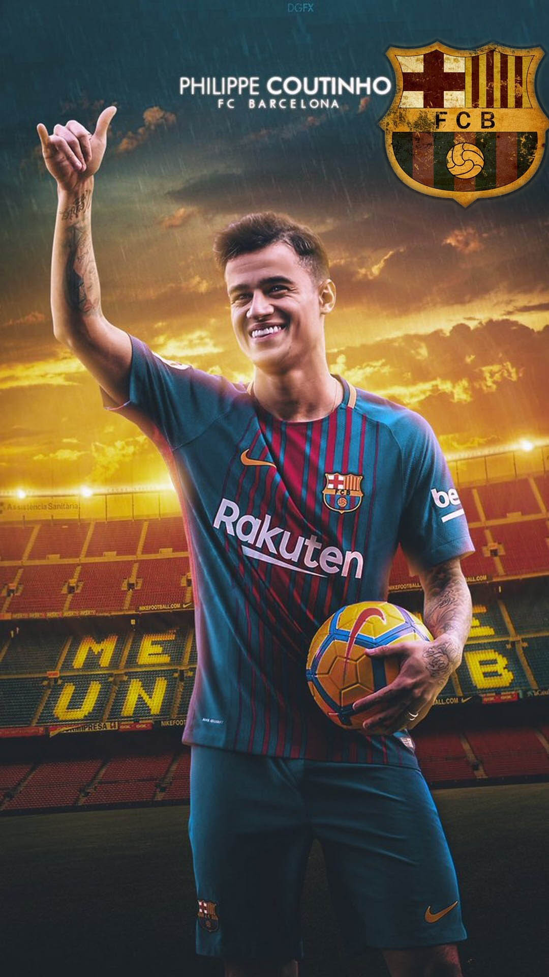 Coutinho Barcelona Android Wallpaper with HD resolution 1080x1920