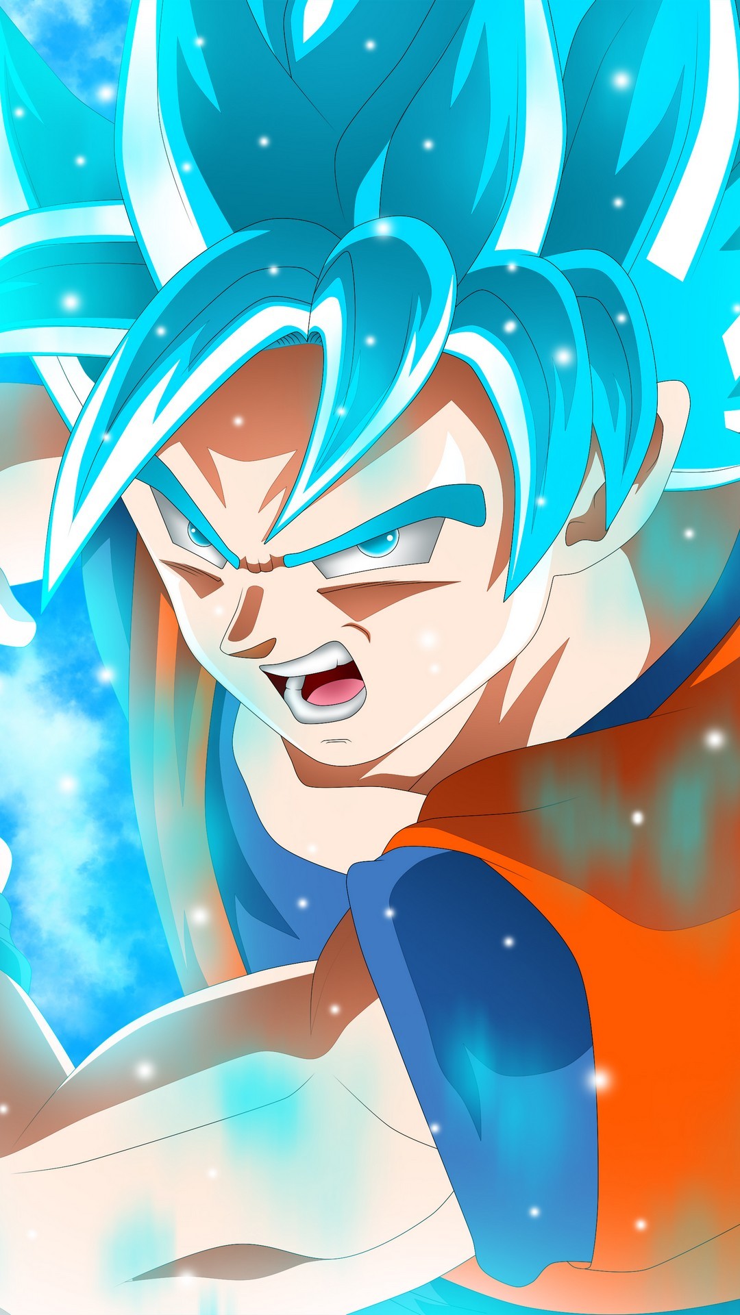 Android Wallpaper Goku SSJ Blue with HD resolution 1080x1920
