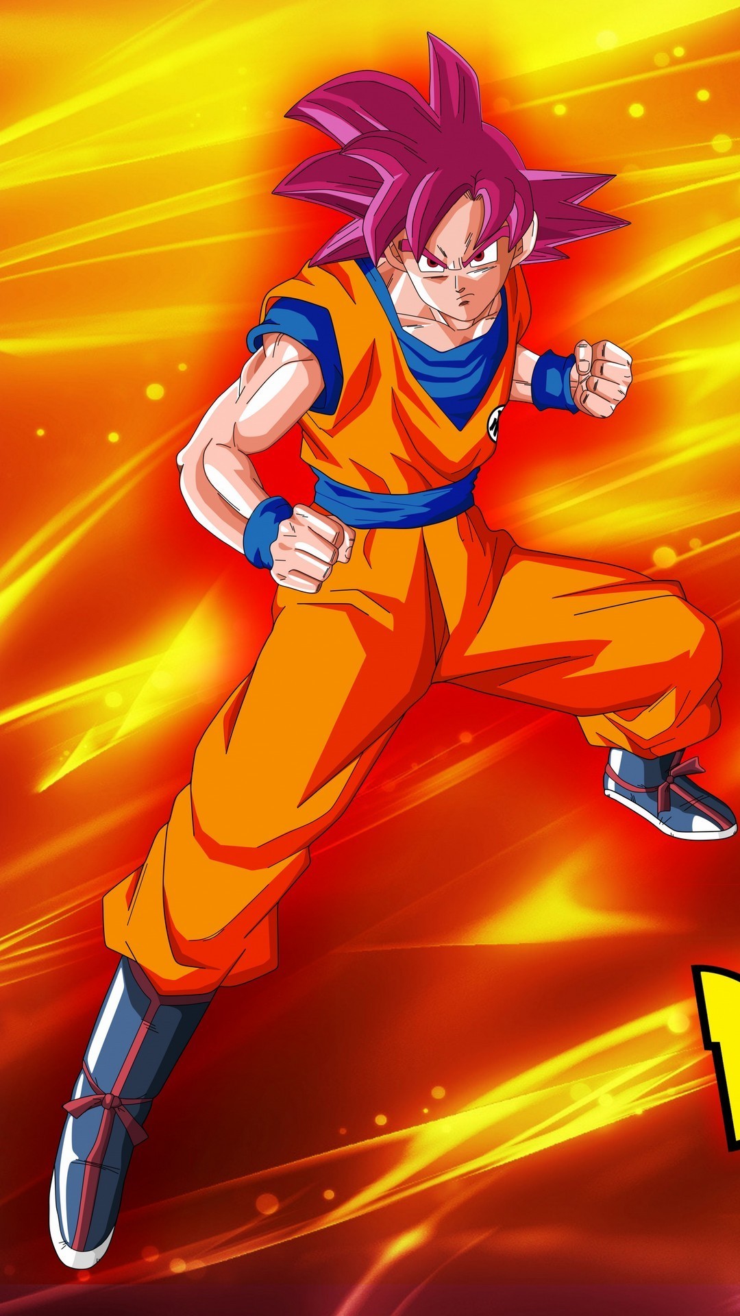 Goku Super Saiyan God Wallpaper Android with HD resolution 1080x1920