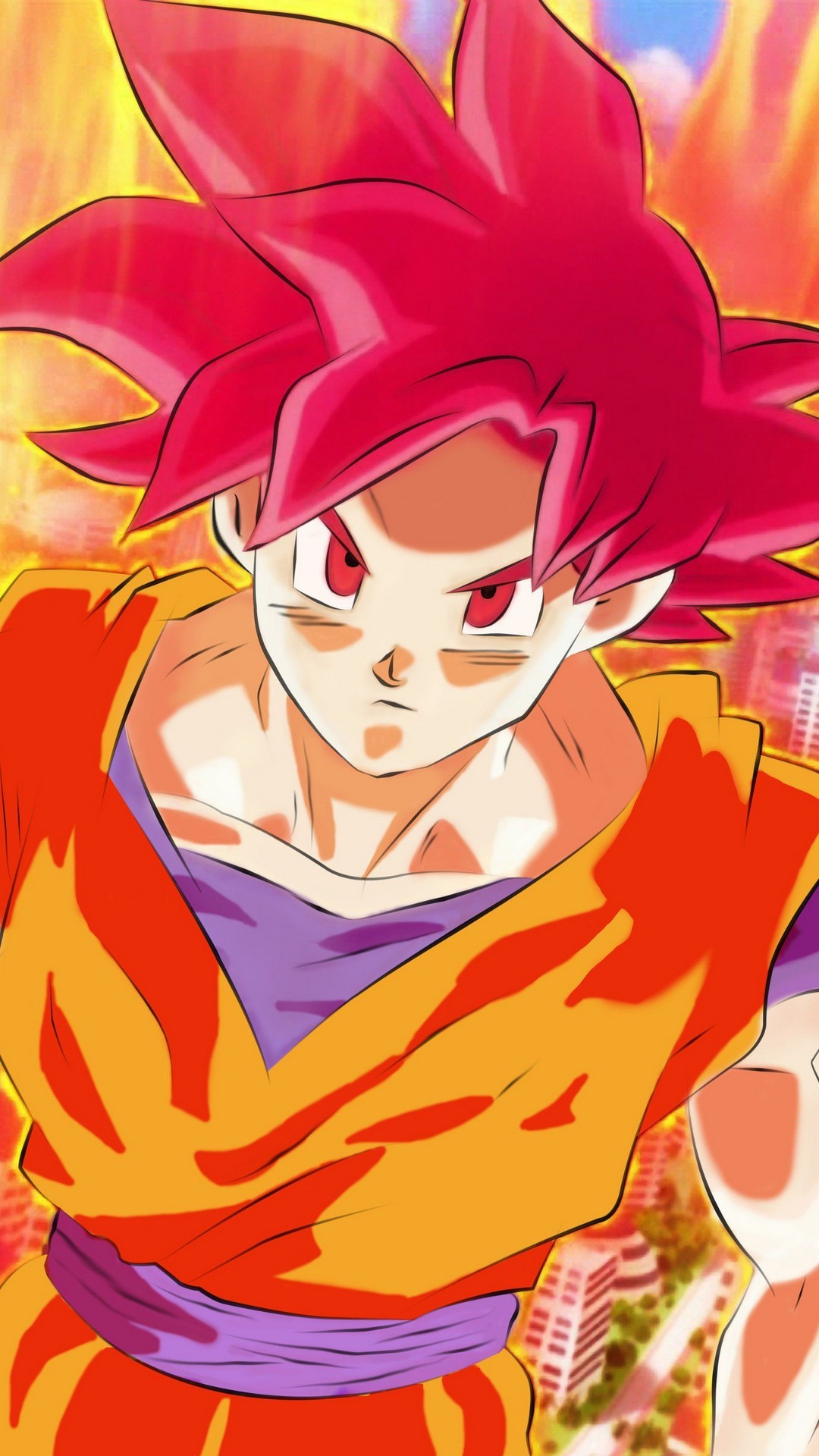 Wallpaper Goku Super Saiyan God Android High Resolution 1080X1920
