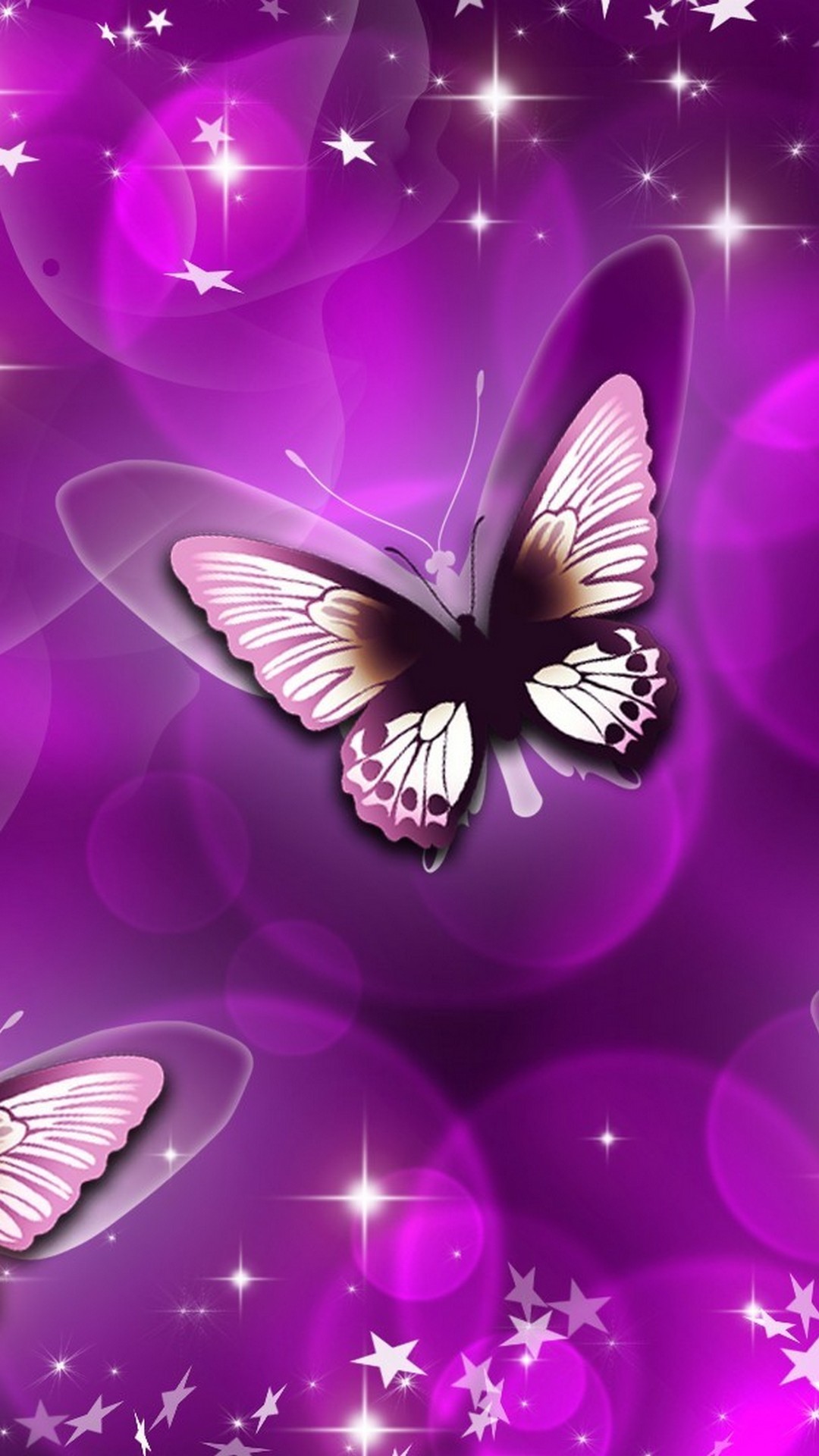 Android Wallpaper Purple Butterfly with HD resolution 1080x1920