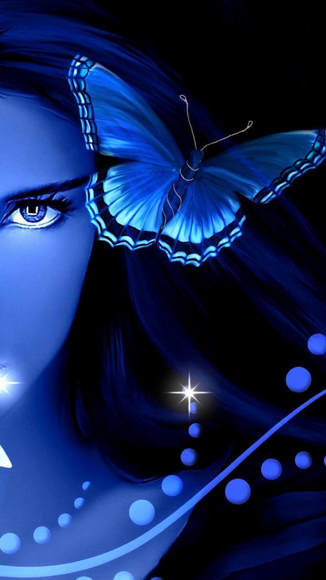 Blue Butterfly HD Wallpapers For Android High Resolution 1080X1920