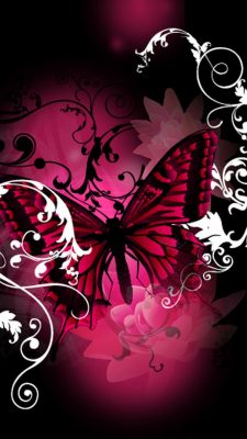 Pink Butterfly Android Wallpaper High Resolution 1080X1920