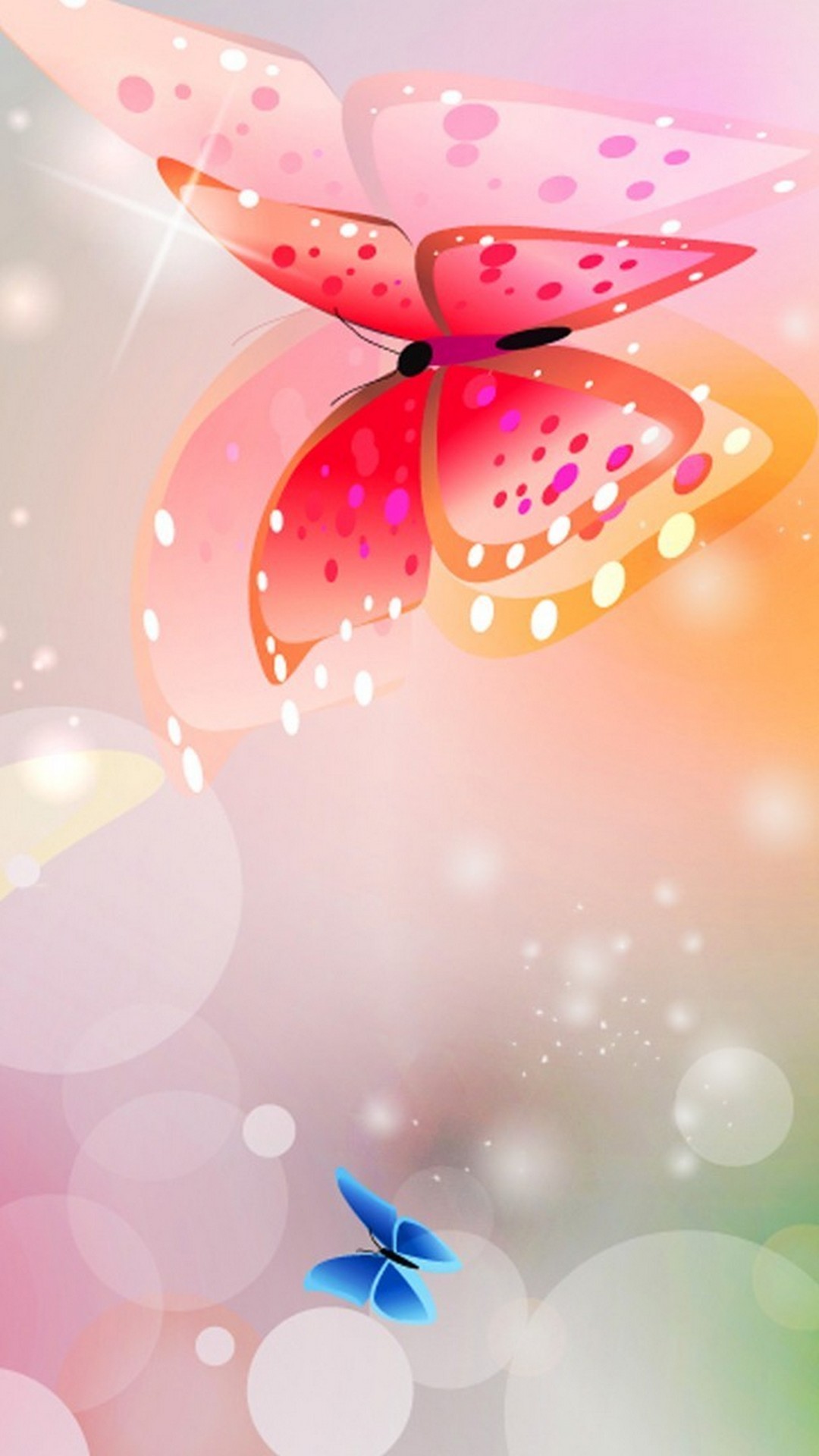 Pink Butterfly Wallpaper For Android with HD resolution 1080x1920