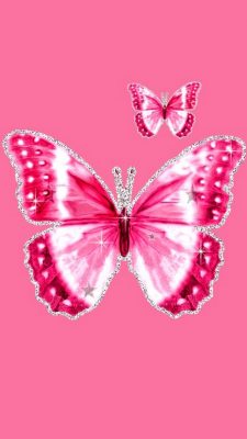 Wallpaper Pink Butterfly Android High Resolution 1080X1920