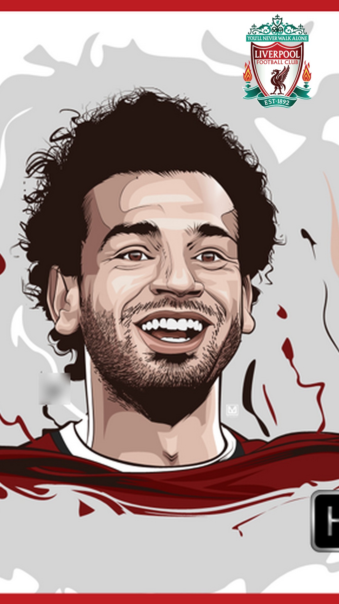 Android Wallpaper HD Liverpool Mohamed Salah with image resolution 1080x1920 pixel. You can make this wallpaper for your Android backgrounds, Tablet, Smartphones Screensavers and Mobile Phone Lock Screen
