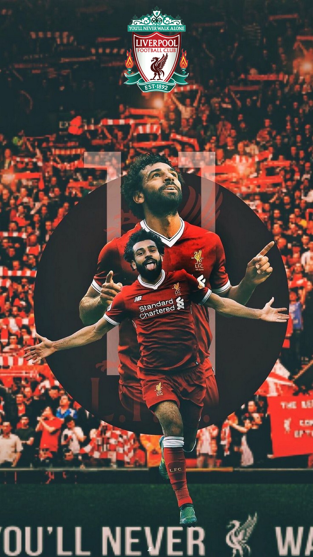 Liverpool Mohamed Salah Wallpaper Android with image resolution 1080x1920 pixel. You can make this wallpaper for your Android backgrounds, Tablet, Smartphones Screensavers and Mobile Phone Lock Screen