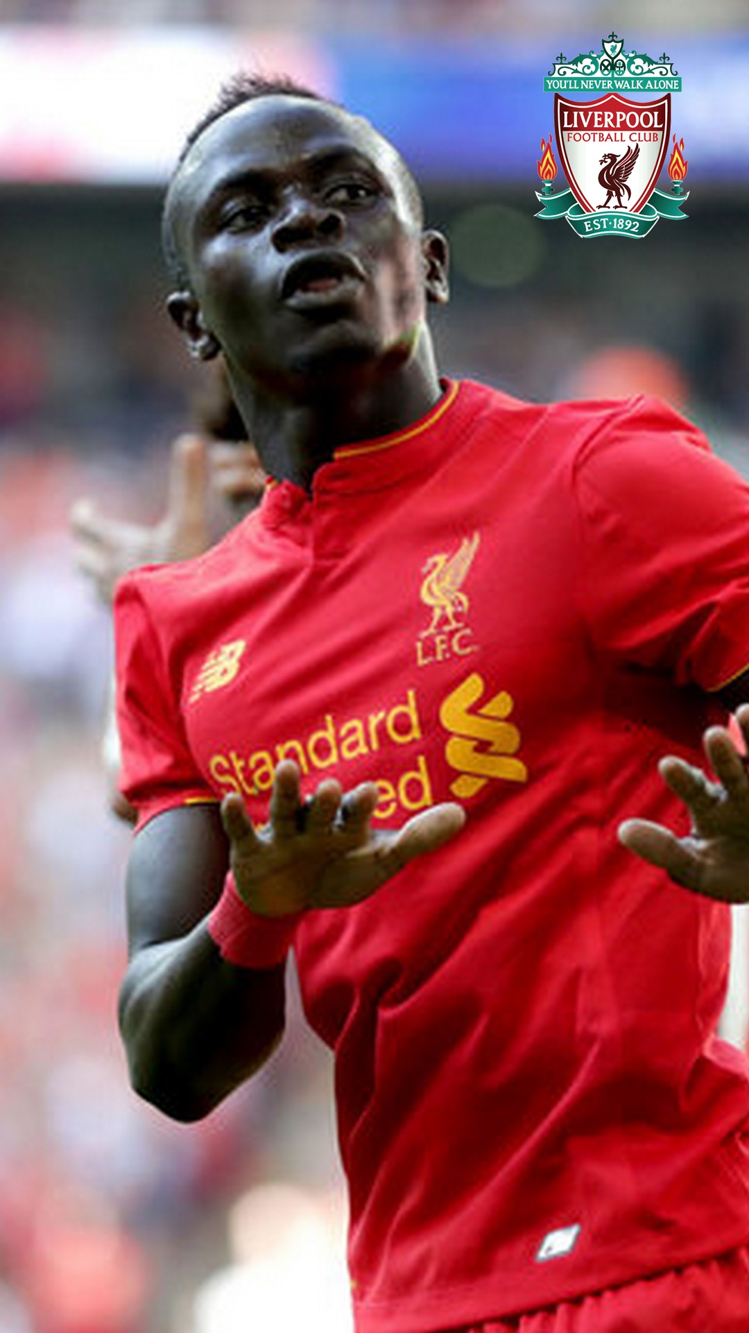 Sadio Mane Android Wallpaper with image resolution 1080x1920 pixel. You can make this wallpaper for your Android backgrounds, Tablet, Smartphones Screensavers and Mobile Phone Lock Screen