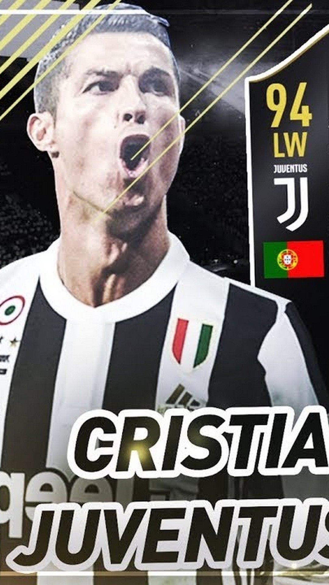 Cristiano Ronaldo Juventus Wallpaper For Android with image resolution 1080x1920 pixel. You can make this wallpaper for your Android backgrounds, Tablet, Smartphones Screensavers and Mobile Phone Lock Screen