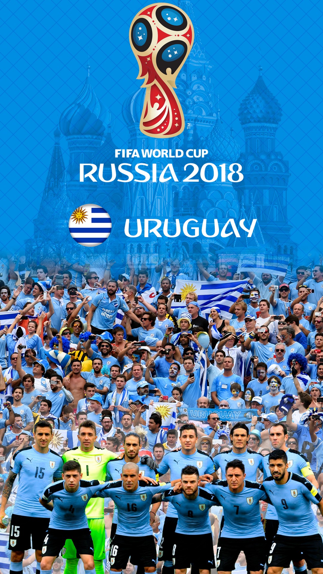 Wallpaper Android Uruguay National Team with image resolution 1080x1920 pixel. You can make this wallpaper for your Android backgrounds, Tablet, Smartphones Screensavers and Mobile Phone Lock Screen