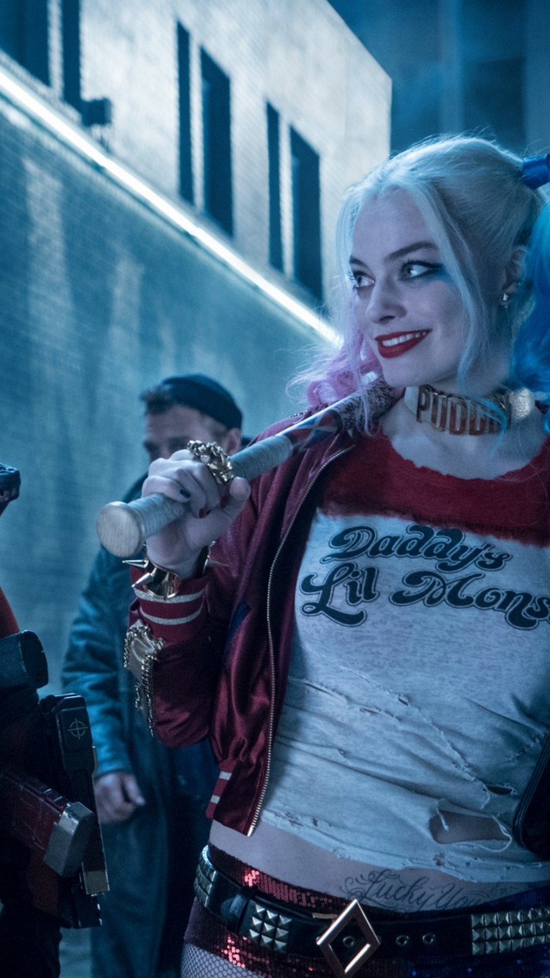 Harley Quinn Android Wallpaper with image resolution 1080x1920 pixel. You can make this wallpaper for your Android backgrounds, Tablet, Smartphones Screensavers and Mobile Phone Lock Screen