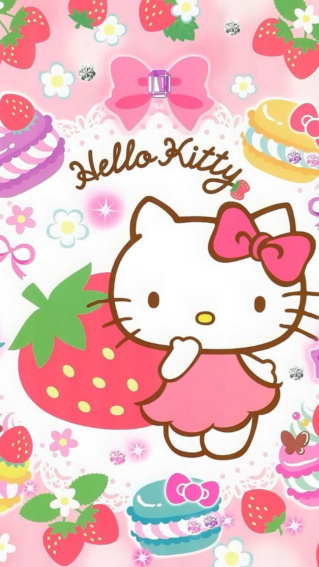 Hello Kitty Images Android Wallpaper with resolution 1080X1920 pixel. You can make this wallpaper for your Android backgrounds, Tablet, Smartphones Screensavers and Mobile Phone Lock Screen