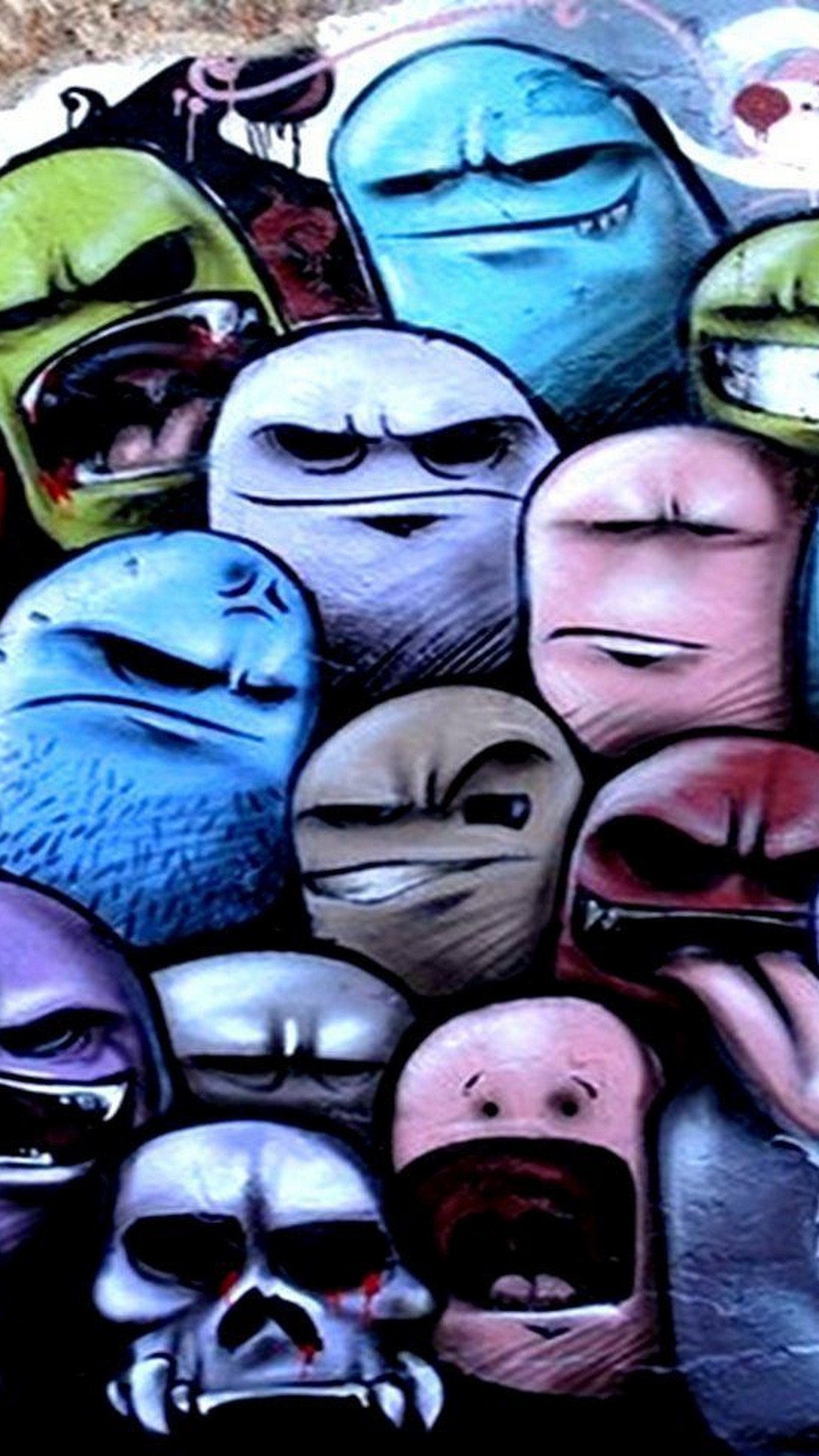 Wallpaper Graffiti Characters Android with image resolution 1080x1920 pixel. You can make this wallpaper for your Android backgrounds, Tablet, Smartphones Screensavers and Mobile Phone Lock Screen