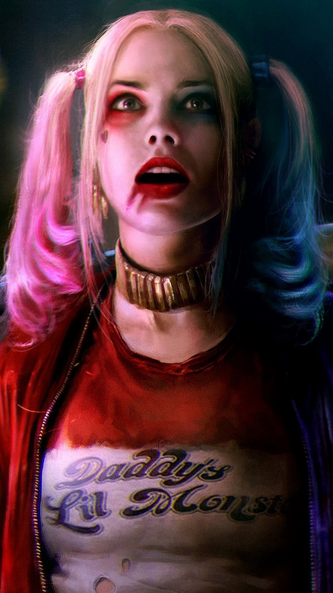 Wallpaper Harley Quinn Android with image resolution 1080x1920 pixel. You can make this wallpaper for your Android backgrounds, Tablet, Smartphones Screensavers and Mobile Phone Lock Screen