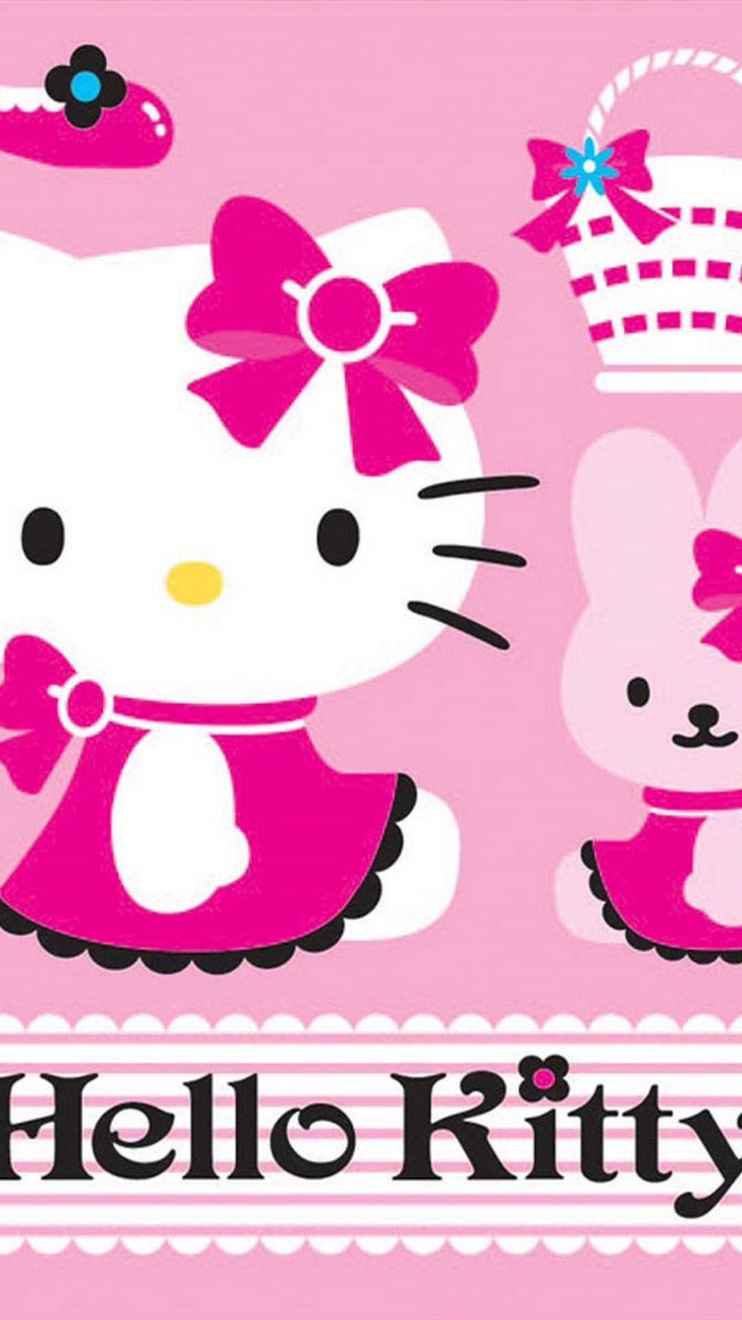 Wallpaper Hello Kitty Android with image resolution 1080x1920 pixel. You can make this wallpaper for your Android backgrounds, Tablet, Smartphones Screensavers and Mobile Phone Lock Screen