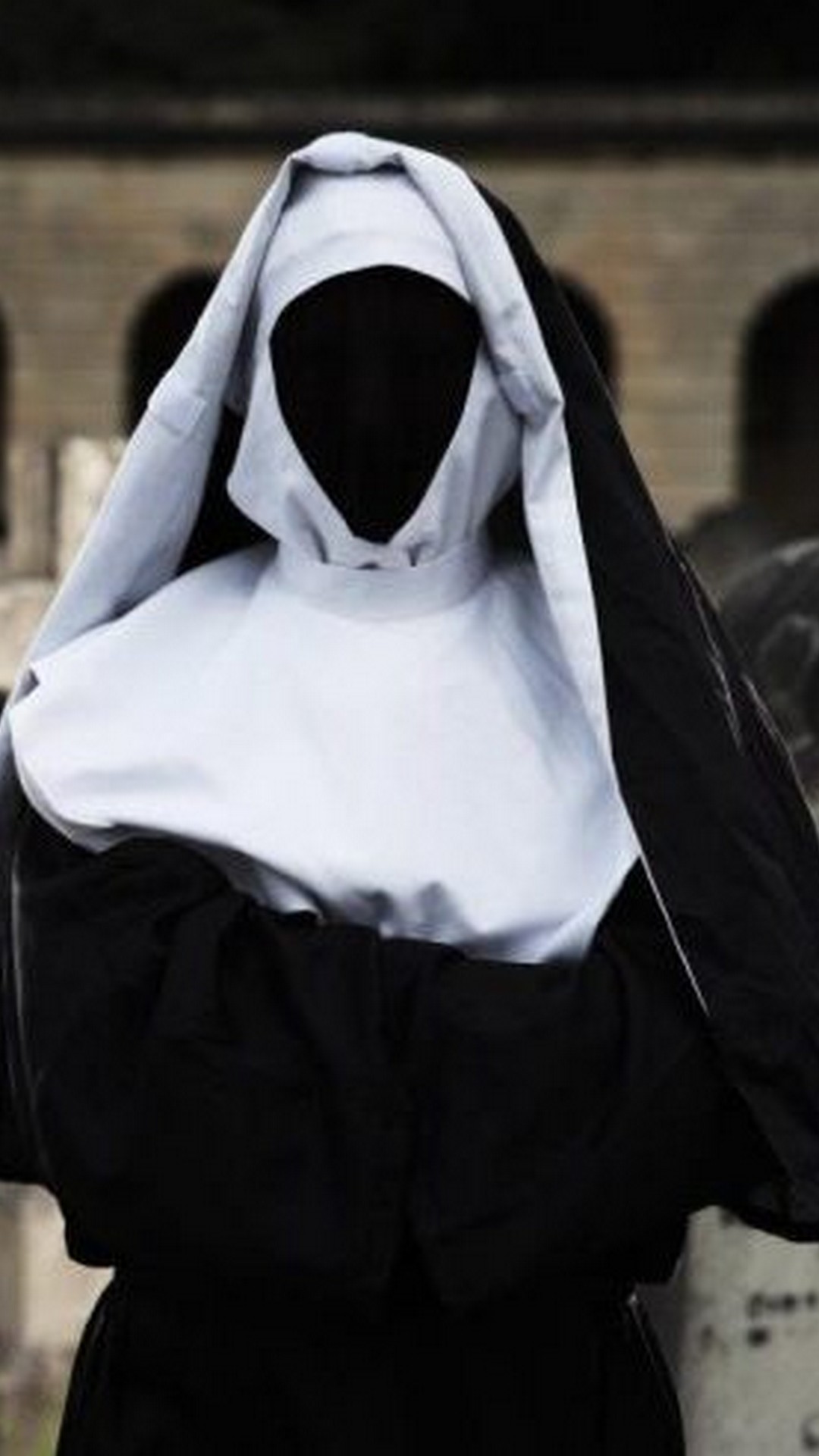 Wallpaper The Nun Movie Android with image resolution 1080x1920 pixel. You can make this wallpaper for your Android backgrounds, Tablet, Smartphones Screensavers and Mobile Phone Lock Screen