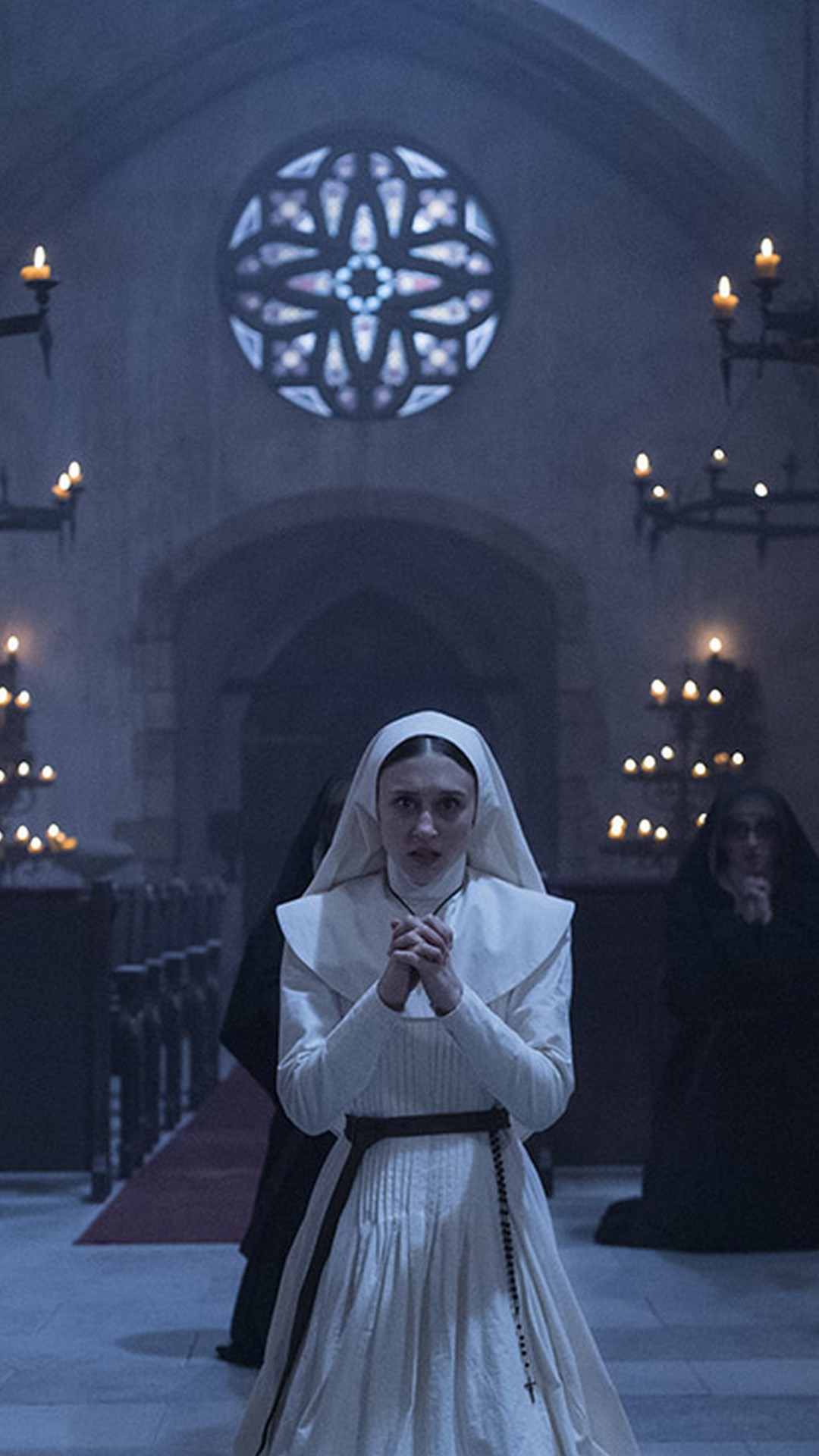 Wallpaper The Nun Poster Android with image resolution 1080x1920 pixel. You can make this wallpaper for your Android backgrounds, Tablet, Smartphones Screensavers and Mobile Phone Lock Screen