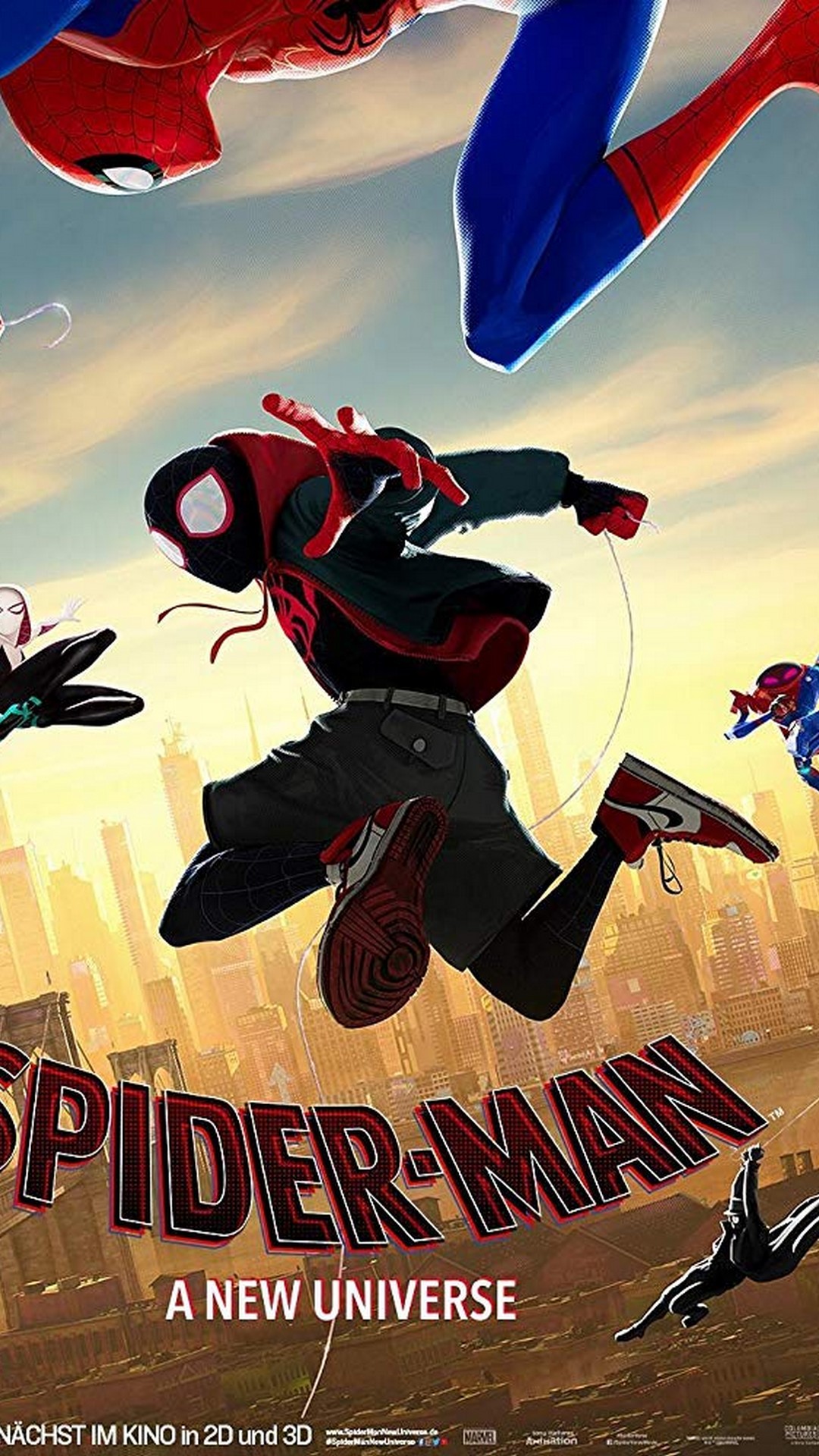 Spider-Man Into the Spider-Verse 2018 Android Wallpaper with resolution 1080X1920 pixel. You can make this wallpaper for your Android backgrounds, Tablet, Smartphones Screensavers and Mobile Phone Lock Screen