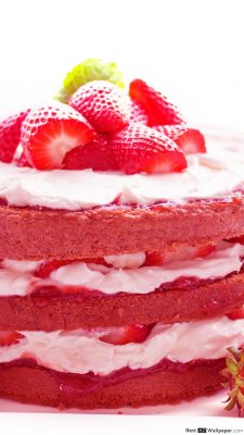 Strawberry Cake Wallpaper For Android With high-resolution 1080X1920 pixel. You can use this wallpaper for your Android backgrounds, Tablet, Samsung Screensavers, Mobile Phone Lock Screen and another Smartphones device